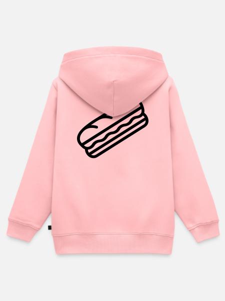 Sandwich - Kinder Premium Organic Zip Hoodie - Rosa