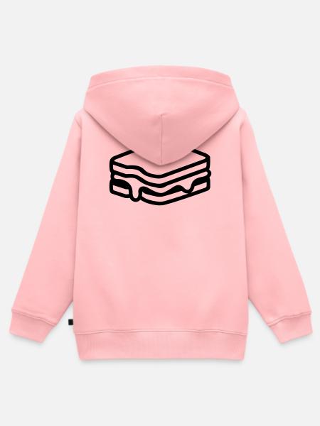 Sandwich - Kinder Premium Organic Zip Hoodie - Rosa