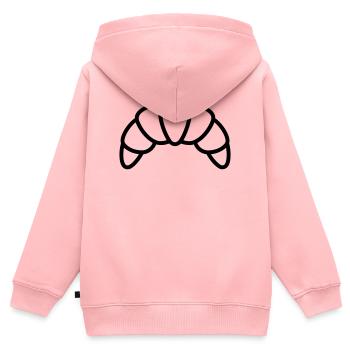 Halbmond - Kinder Premium Organic Zip Hoodie - Rosa - Hinten - AI Model Kid Female (0cm)