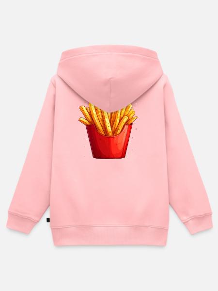 Pommes - Kinder Premium Organic Zip Hoodie - Rosa