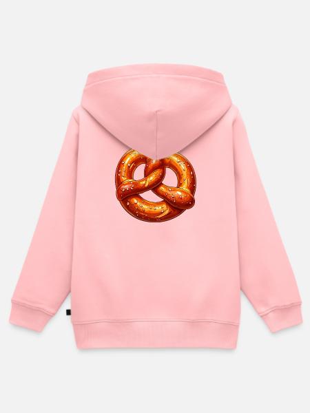 Brezel - Kinder Premium Organic Zip Hoodie - Rosa