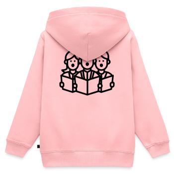 chorale - Sweat Premium à capuche zippé enfant bio - rose - Dos - AI Model Kid Female (0cm)