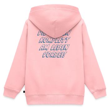 Die laufen komplett am Leben vorbei - Kinder Premium Organic Zip Hoodie - Rosa - Hinten - AI Model Kid Female (0cm)