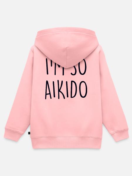 Aikido - Kinder Premium Organic Zip Hoodie - Rosa