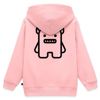 monstre - Sweat Premium à capuche zippé enfant bio - rose - Dos - AI Model Kid Female (0cm)
