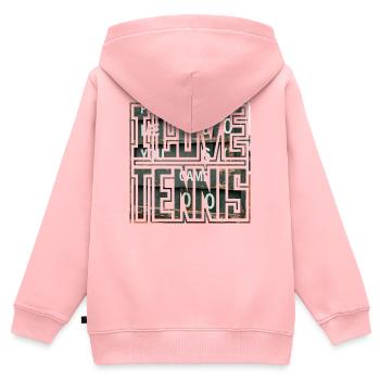 I LOVE TENNIS, Scoreboard, Geschenkidee Shirt - Kinder Premium Organic Zip Hoodie - Rosa - Hinten - AI Model Kid Female (0cm)