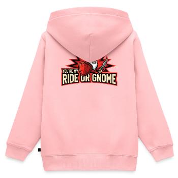 Böser Gnom, Dunkler Gnom, Goth-gnom, Lustiger Gnom - Kinder Premium Organic Zip Hoodie - Rosa - Hinten - AI Model Kid Female (0cm)