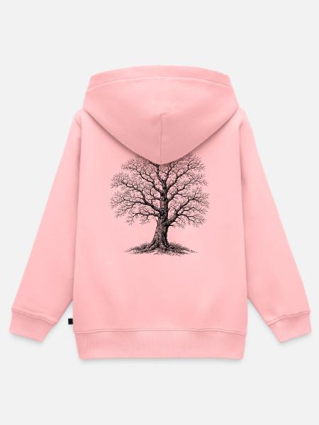 Eiche - Kinder Premium Organic Zip Hoodie - Rosa