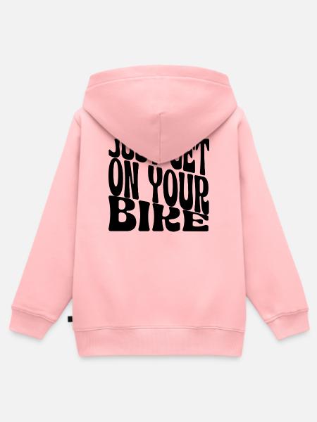 JUST YOUR BIKE - Kinder Premium Organic Zip Hoodie - Rosa