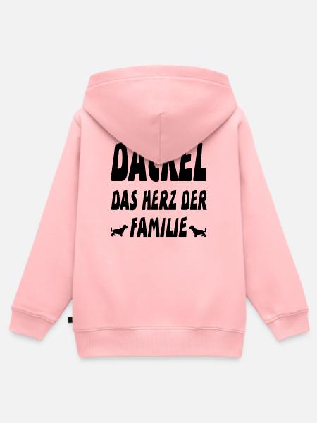 Dackel - Kinder Premium Organic Zip Hoodie - Rosa