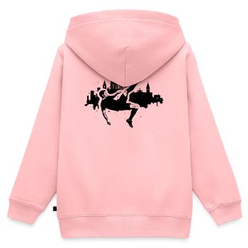 Fußball Fallrückzieher Köln - Kinder Premium Organic Zip Hoodie - Rosa - Hinten - AI Model Kid Female (0cm)