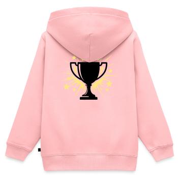 Cup Winner Trophy Stars - Kids Premium Organic Zip-up Hoodie - rose - Back - AI Model Kid Female (0cm)