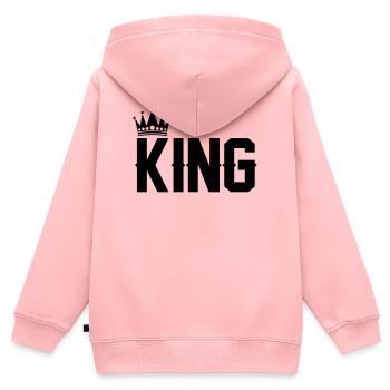 Roi - Sweat Premium à capuche zippé enfant bio - rose - Dos - AI Model Kid Female (0cm)