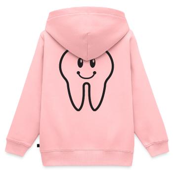 Lächelzahn - Kinder Premium Organic Zip Hoodie - Rosa - Hinten - AI Model Kid Female (0cm)