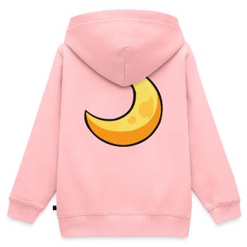 Moon in warm yellow - Kids Premium Organic Zip-up Hoodie - rose - Back - AI Model Kid Female (0cm)