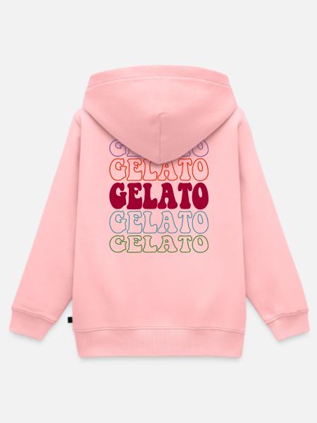 Gelato Eiskrem - Kinder Premium Organic Zip Hoodie - Rosa