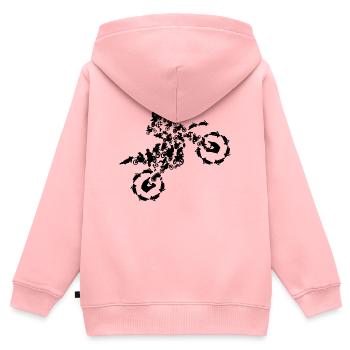 Motocross - Kids Premium Organic Zip-up Hoodie - rose - Back - AI Model Kid Female (0cm)