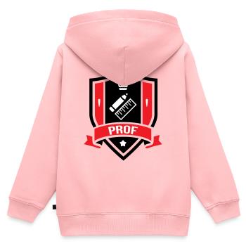 Akademisches Wappen Professor Couronne - Kinder Premium Organic Zip Hoodie - Rosa - Hinten - AI Model Kid Female (0cm)