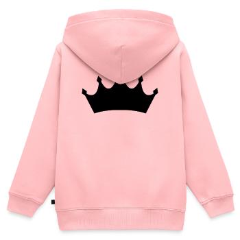 Krone - Kinder Premium Organic Zip Hoodie - Rosa - Hinten - AI Model Kid Female (0cm)