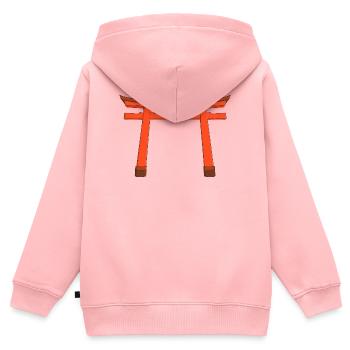 Vivid Torii Gate - Kids Premium Organic Zip-up Hoodie - rose - Back - AI Model Kid Female (0cm)