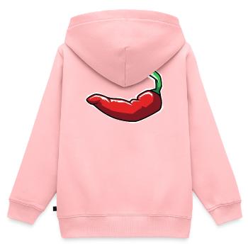 Chilli Chipotle Chilischote Jalapeno Scharf Chili - Kinder Premium Organic Zip Hoodie - Rosa - Hinten - AI Model Kid Female (0cm)