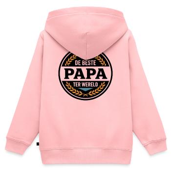 Leuk Vaderdag Shirt, Hoodie Beste Papa - Kinder Premium Organic Zip Hoodie - Rosa - Hinten - AI Model Kid Female (0cm)