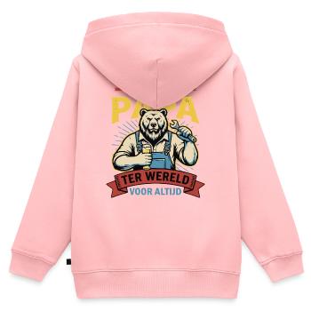 Beste Papa, Leuk Vaderdag Shirt of Hoodie - Kinder Premium Organic Zip Hoodie - Rosa - Hinten - AI Model Kid Female (0cm)