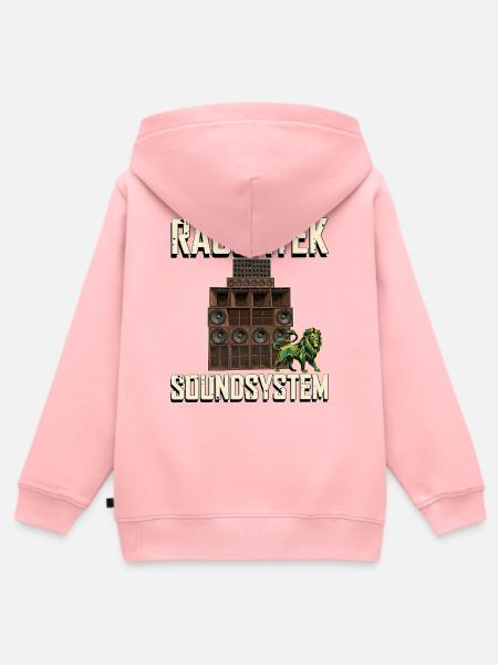 Raggatek Lion Soundsystem Jamaika - Kinder Premium Organic Zip Hoodie - Rosa