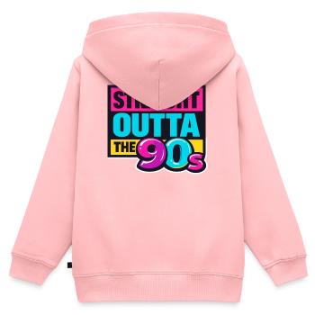 Straight Outta The 90s Neon - Kinder Premium Organic Zip Hoodie - Rosa - Hinten - AI Model Kid Female (0cm)
