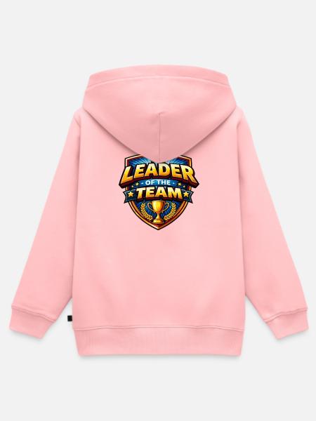 Teamleader der Mannschaft - Kinder Premium Organic Zip Hoodie - Rosa