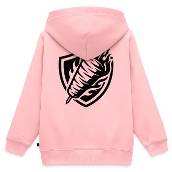 Döner Spieß Kebab - Kinder Premium Organic Zip Hoodie - Rosa - Hinten - AI Model Kid Female (0cm)