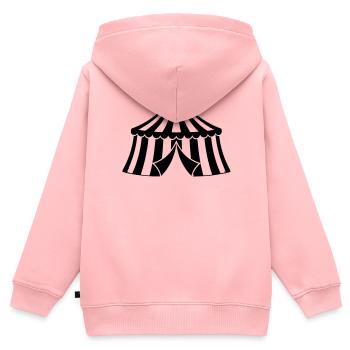 Zirkuszelt Manege Event Icon - Kinder Premium Organic Zip Hoodie - Rosa - Hinten - AI Model Kid Female (0cm)
