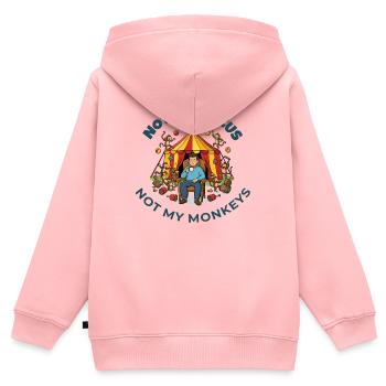 Not My Circus Not My Monkeys - Kids Premium Organic Zip-up Hoodie - rose - Back - AI Model Kid Female (0cm)