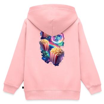 Kosmischer Popcornzauber - Kinder Premium Organic Zip Hoodie - Rosa - Hinten - AI Model Kid Female (0cm)