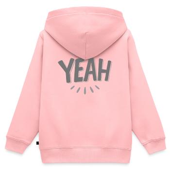 Yeah Jubelstrahl Design - Sweat Premium à capuche zippé enfant bio - rose - Dos - AI Model Kid Female (0cm)