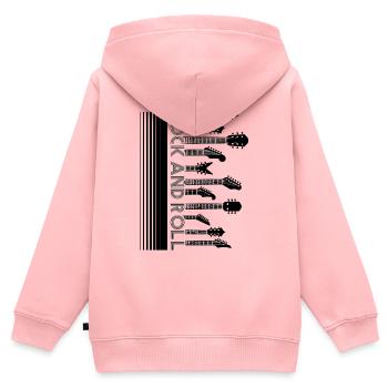 Rock and Roll Electric Guitar Headstocks Retro Art - Kinder Premium Organic Zip Hoodie - Rosa - Hinten - AI Model Kid Female (0cm)