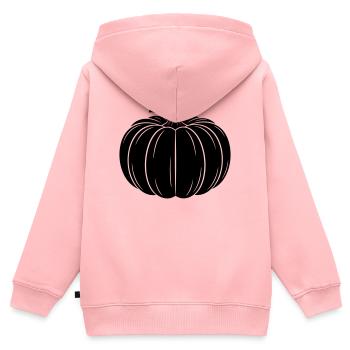 Pumpkin Harvest Silhouette - Kinder Premium Organic Zip Hoodie - Rosa - Hinten - AI Model Kid Female (0cm)