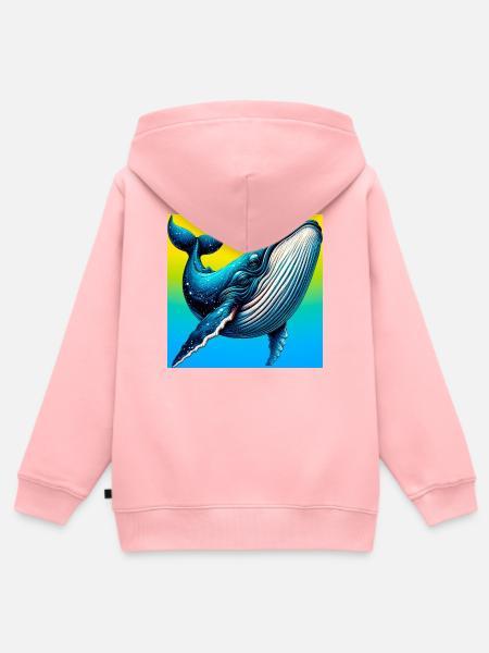 Wal - Kinder Premium Organic Zip Hoodie - Rosa