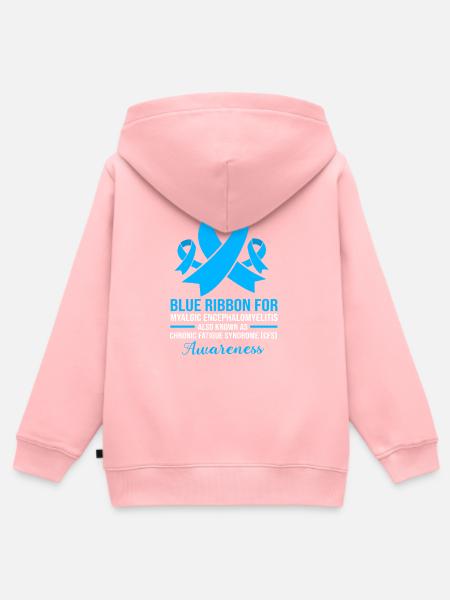 ME CFS - Kinder Premium Organic Zip Hoodie - Rosa