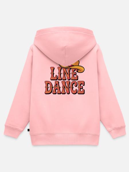Line Dance Cowboy - Kinder Premium Organic Zip Hoodie - Rosa