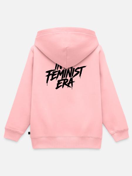 In my Feminist Era black - Kinder Premium Organic Zip Hoodie - Rosa