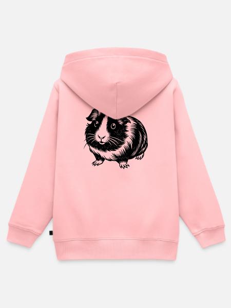 Meerschweinchen - Kinder Premium Organic Zip Hoodie - Rosa