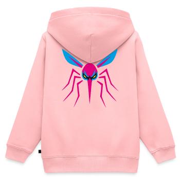 Moskito, Mücke, Insekt, Böse - Kinder Premium Organic Zip Hoodie - Rosa - Hinten - AI Model Kid Female (0cm)