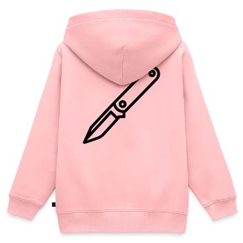 Knife - Kids Premium Organic Zip-up Hoodie - rose - Back - AI Model Kid Female (0cm)