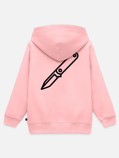 Messer - Kinder Premium Organic Zip Hoodie - Rosa