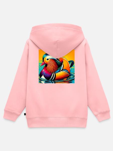 Mandarinente - Kinder Premium Organic Zip Hoodie - Rosa