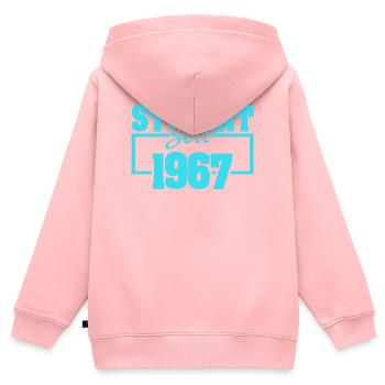 seit 1967 - Kinder Premium Organic Zip Hoodie - Rosa - Hinten - AI Model Kid Female (0cm)