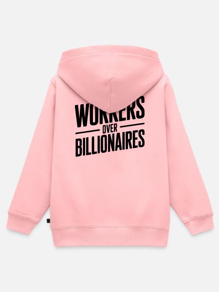 Arbeiter statt Milliardäre - Kinder Premium Organic Zip Hoodie - Rosa