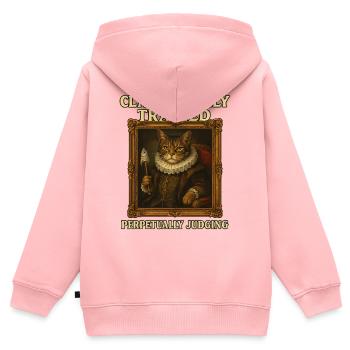 Formé classiquement Jugement perpétuel Renaissanc - Sweat Premium à capuche zippé enfant bio - rose - Dos - AI Model Kid Female (0cm)