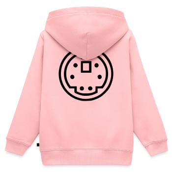 ADB connector - Kinder Premium Organic Zip Hoodie - Rosa - Hinten - AI Model Kid Female (0cm)